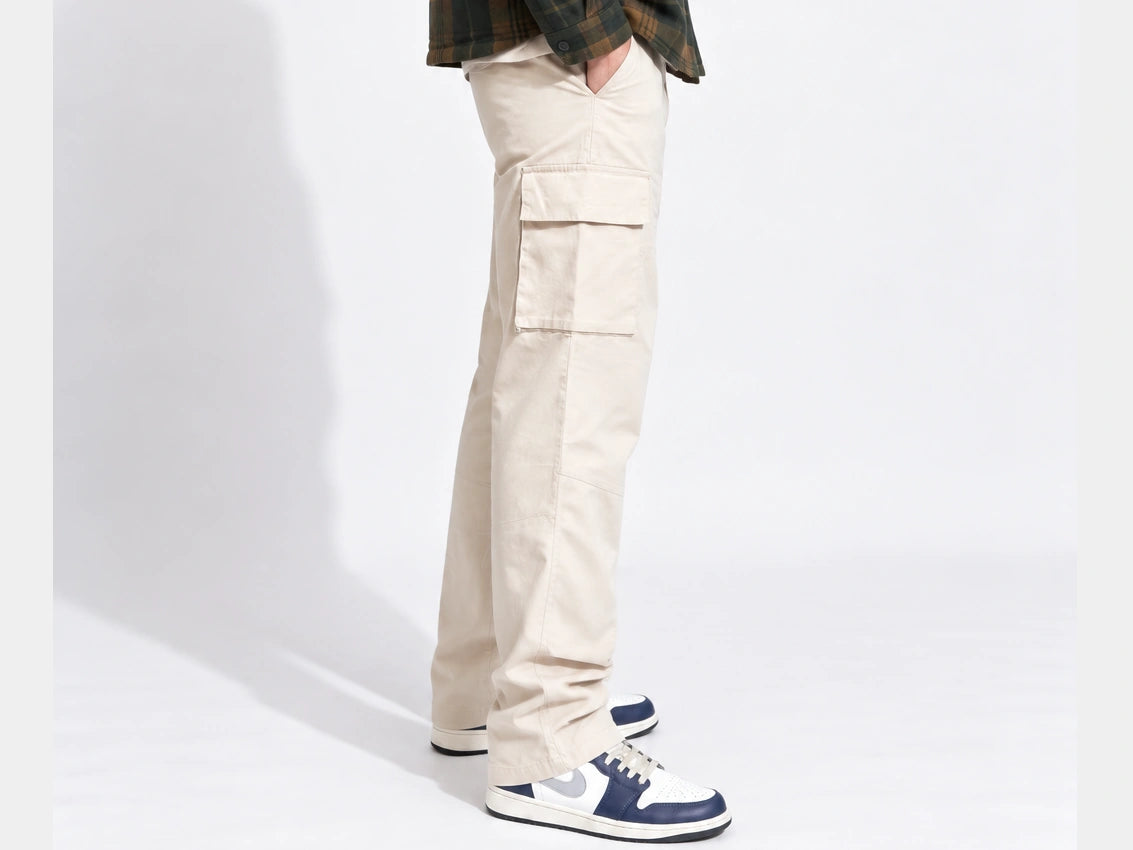 NUKRA Men Relaxed Fit Cargo Pants