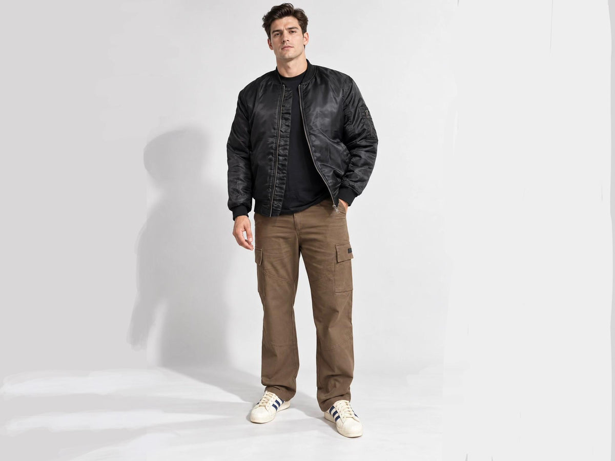NUKRA Men Relaxed Fit Cargo Pants